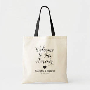 Wedding Welcome Bag, Welcome to Our Forever Tote Bag