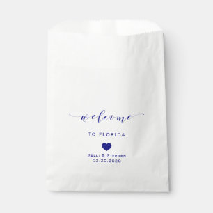Wedding Welcome Bags for Cookies & Treats, Navy