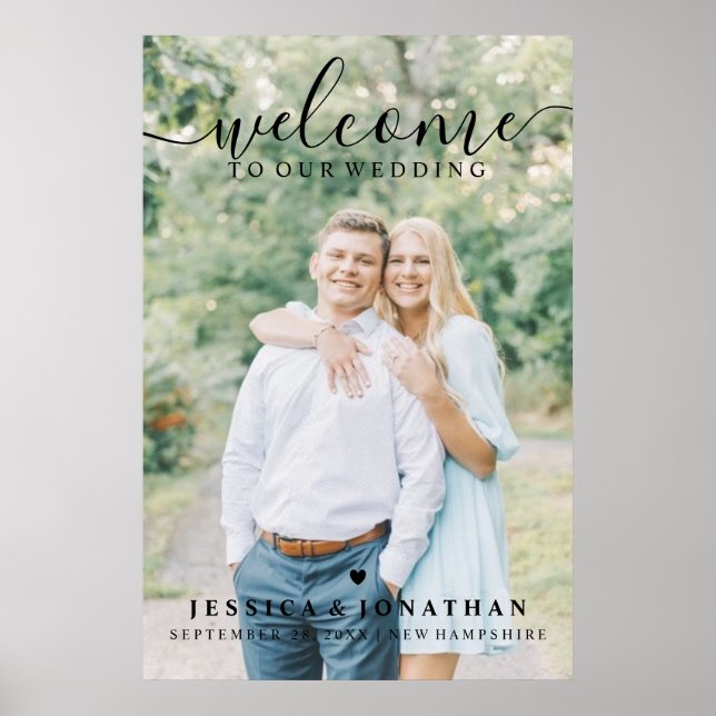 Wedding Welcome Couple's Photo Digital or Poster (Front)