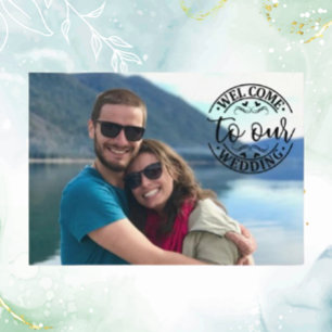 Wedding Welcome Custom Photo Modern Relaxed  Enclosure Card