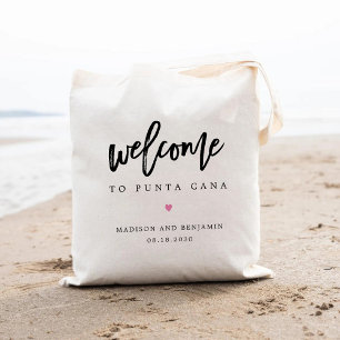 Wedding Welcome EDITABLE COLOR Brushed Charm BCC Tote Bag
