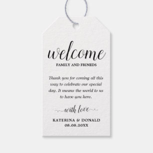 Wedding Welcome Favour Bags  Gift Tags