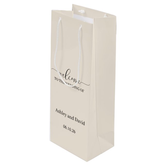 Wedding Welcome Gift Bag (Front Angled)