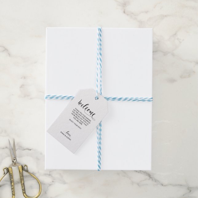 Wedding Welcome Gift Tag - Kraft (With Twine)