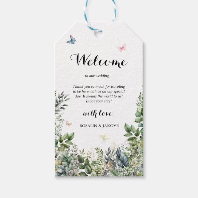 Wedding Welcome Gift Tags (Front)