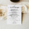 Wedding Welcome Itinerary Letter - Hotel Bag 
