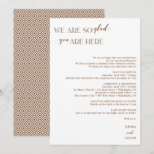 Wedding Welcome letter Boho terracotta Thank You Card