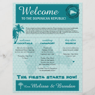 Wedding Welcome Letter for Dominican Republic