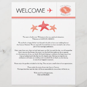 Wedding Welcome Letter for Mexico