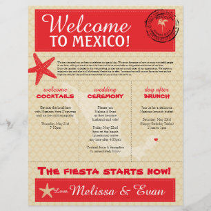 Wedding Welcome Letter for Mexico