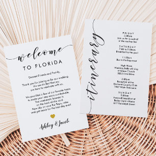 Wedding Welcome Letter & Weekend Itinerary Card