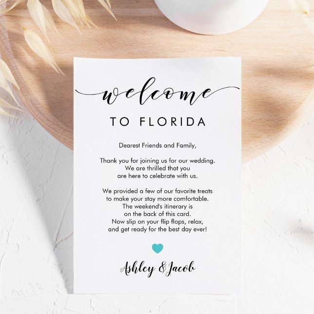 Wedding Welcome Letter & Weekend Itinerary Card (Creator Uploaded)