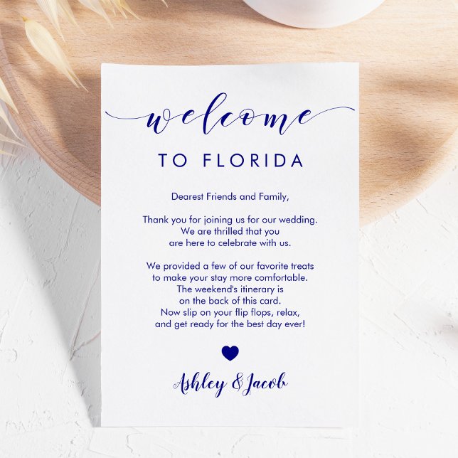 Wedding Welcome Letter & Weekend Itinerary Card (Creator Uploaded)