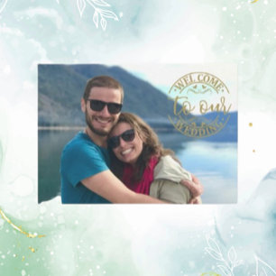 Wedding Welcome Modern Beach  Enclosure Card