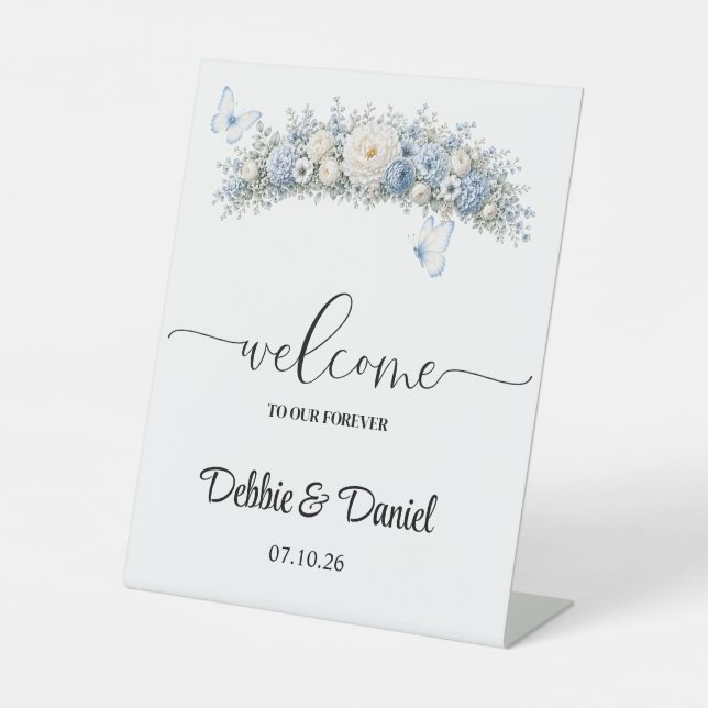 Wedding Welcome Pedestal Sign (Front)