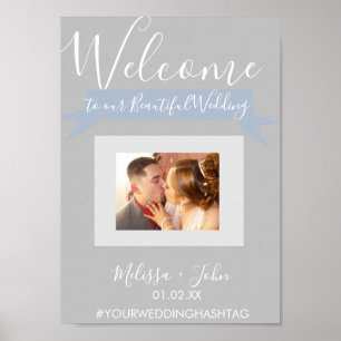 Wedding Welcome Photo Collage Banner Poster