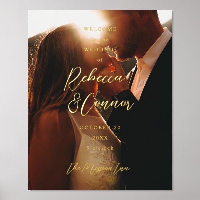 Wedding Welcome Photo  Foil Prints (Front)