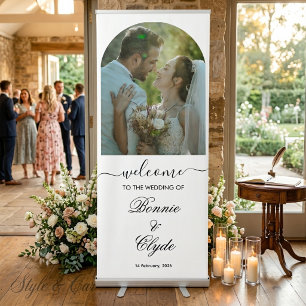 Wedding Welcome Photo Retractable Banner Design