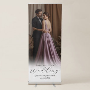 Wedding Welcome Picture Retractable Banner