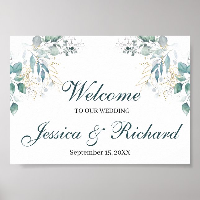 Wedding Welcome Poster Sign (Front)