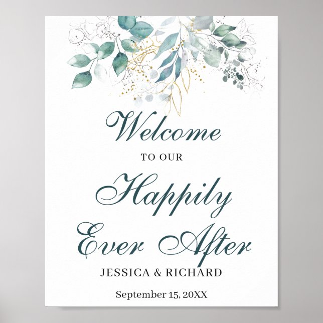 Wedding Welcome Poster Sign (Front)