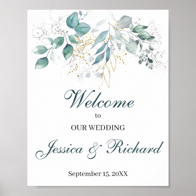 Wedding Welcome Poster Sign (Front)