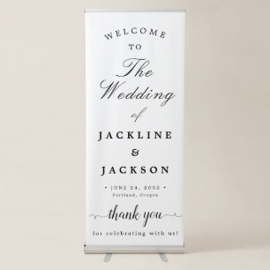 Wedding Welcome Retractable Banne Banner