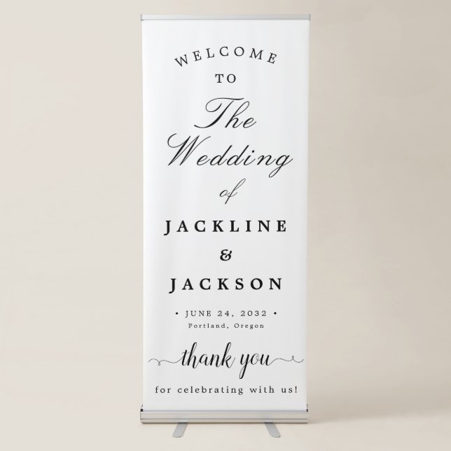  Wedding Welcome Retractable Banne Banner (Front)