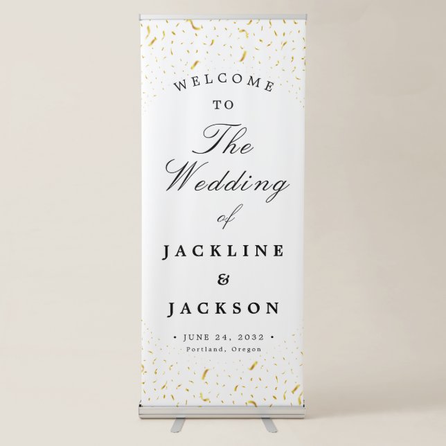 Wedding Welcome Retractable Banne Retractable Ban Banner (Front)