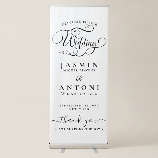 Wedding  Welcome  Retractable Banner (Front)