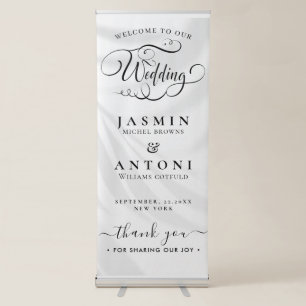 Wedding Welcome Retractable Banner