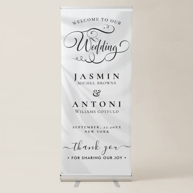 Wedding  Welcome  Retractable Banner (Front)