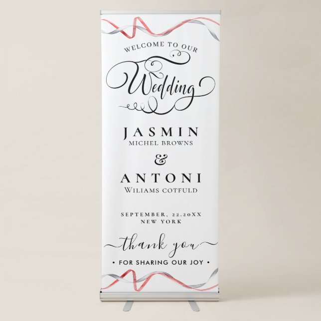 Wedding  Welcome  Retractable Banner (Front)