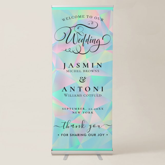 Wedding  Welcome  Retractable Banner (Front)