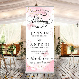 Wedding Welcome Retractable Banner