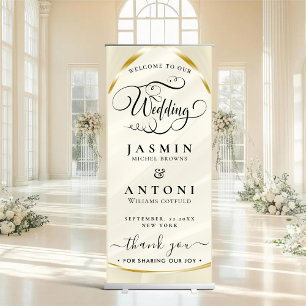 Wedding Welcome Retractable Banner