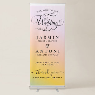 Wedding Welcome Retractable Banner