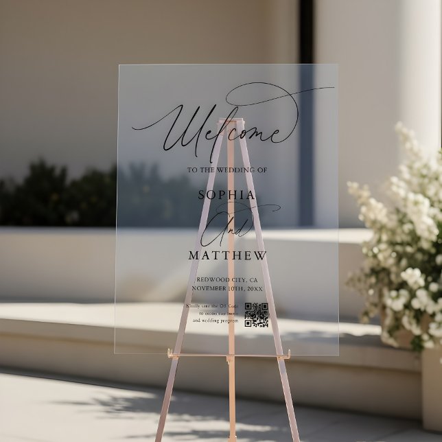 Wedding Welcome Script QR Code Sign (Creator Uploaded)