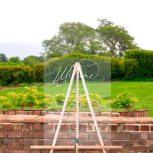 Wedding Welcome Script QR Code Sign