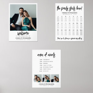 Wedding Welcome - Seating Chart - Order of Events