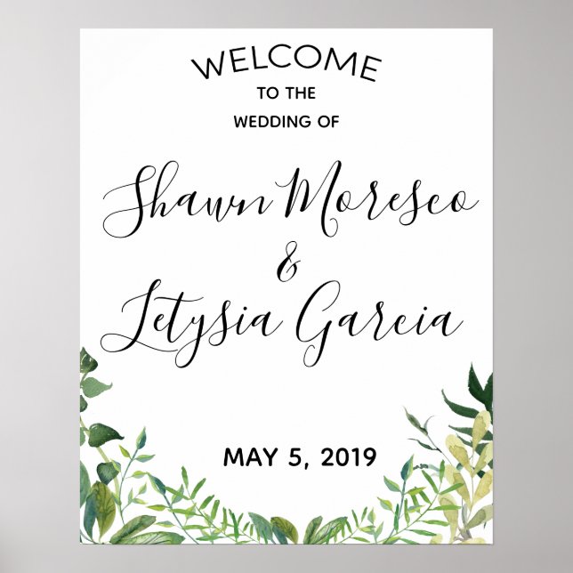 WEDDING WELCOME SIGN (Front)