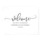 Wedding Welcome Sign - Bounce Calligraphy Black