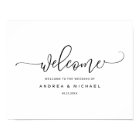 Wedding Welcome Sign - Bounce Calligraphy Black