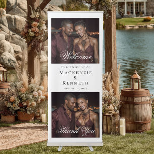 Wedding welcome sign elegant photo banner