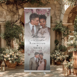 Wedding welcome sign elegant photo banner