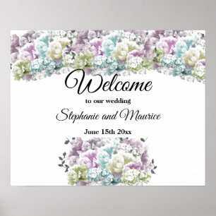 Wedding Welcome Sign Floral Variety Bouquet