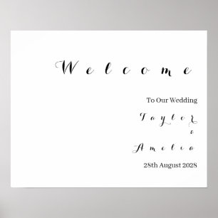 Wedding Welcome Sign Minimal Modern Typography