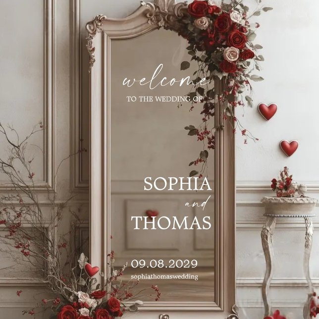 Wedding Welcome Sign Mirror Decal (Creator Uploaded)