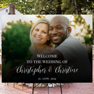 Wedding welcome sign photo poster