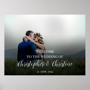 Wedding welcome sign photo poster